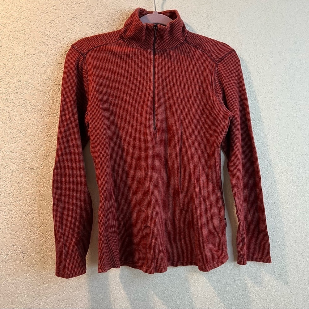 Women’s Woolrich red half zip long sleeve pullover sweater size small S